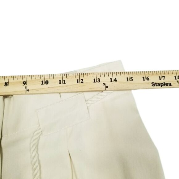 Chicos Womens Straight Leg Pants Size 6R / 0.5R Lyocell Blend Natural‎ Cream - Picture 9 of 11
